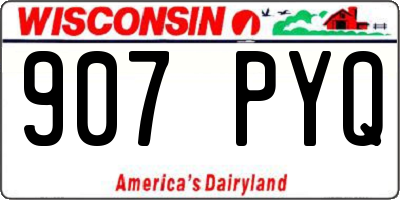 WI license plate 907PYQ