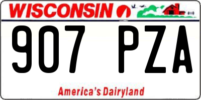 WI license plate 907PZA