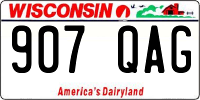 WI license plate 907QAG