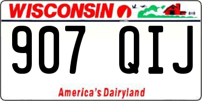 WI license plate 907QIJ