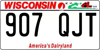 WI license plate 907QJT