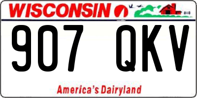 WI license plate 907QKV