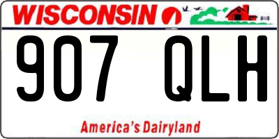 WI license plate 907QLH