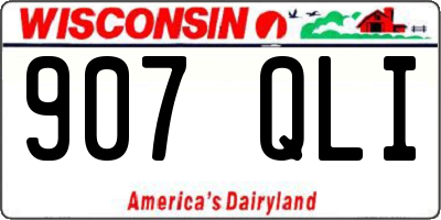 WI license plate 907QLI