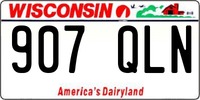 WI license plate 907QLN