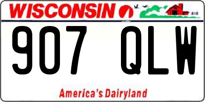 WI license plate 907QLW