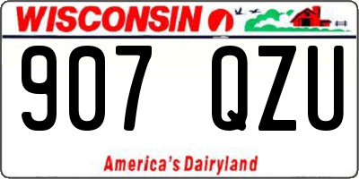 WI license plate 907QZU