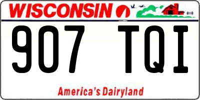 WI license plate 907TQI
