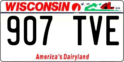 WI license plate 907TVE