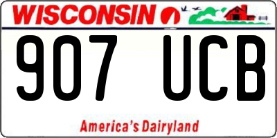 WI license plate 907UCB