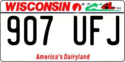 WI license plate 907UFJ