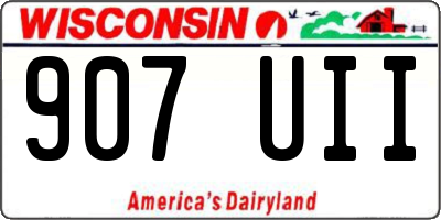 WI license plate 907UII