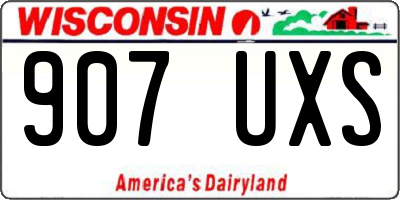WI license plate 907UXS