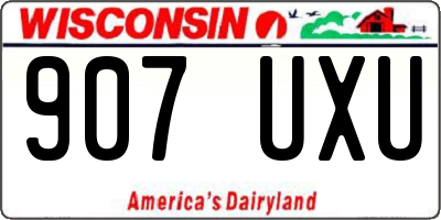 WI license plate 907UXU