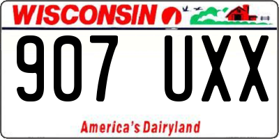 WI license plate 907UXX