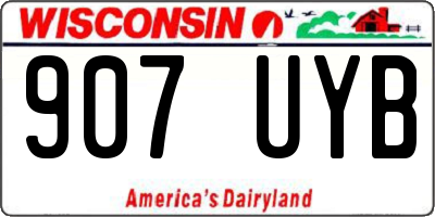 WI license plate 907UYB