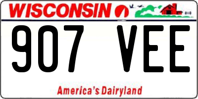 WI license plate 907VEE