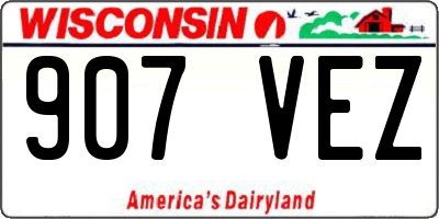WI license plate 907VEZ
