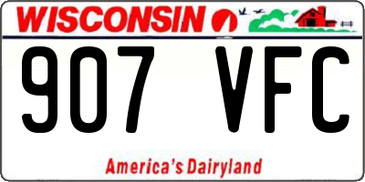 WI license plate 907VFC
