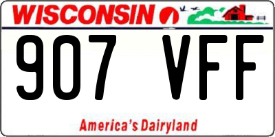 WI license plate 907VFF