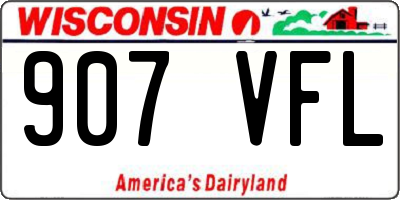 WI license plate 907VFL