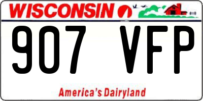 WI license plate 907VFP