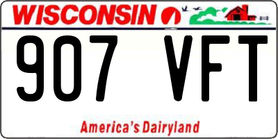 WI license plate 907VFT