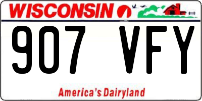 WI license plate 907VFY