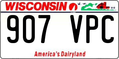 WI license plate 907VPC