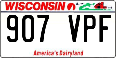 WI license plate 907VPF