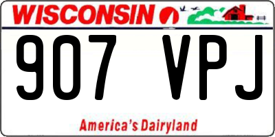 WI license plate 907VPJ