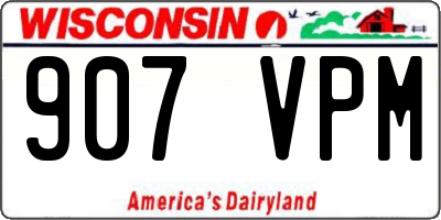 WI license plate 907VPM