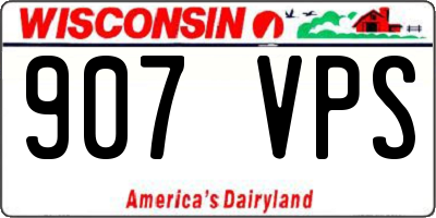 WI license plate 907VPS