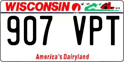 WI license plate 907VPT