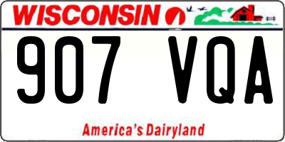 WI license plate 907VQA