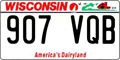 WI license plate 907VQB
