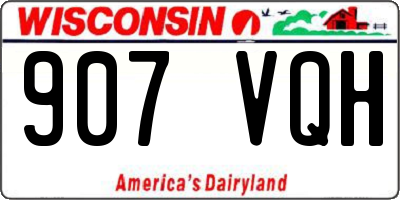 WI license plate 907VQH