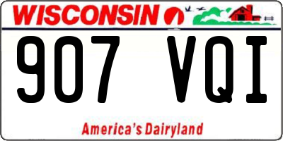 WI license plate 907VQI