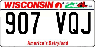 WI license plate 907VQJ