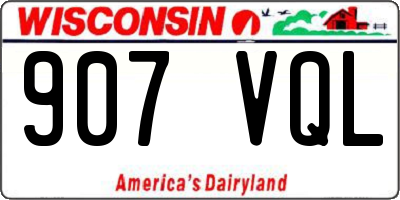WI license plate 907VQL