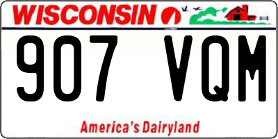 WI license plate 907VQM