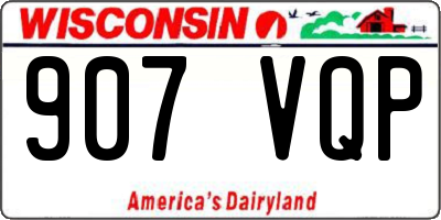 WI license plate 907VQP