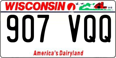 WI license plate 907VQQ