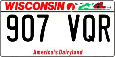 WI license plate 907VQR