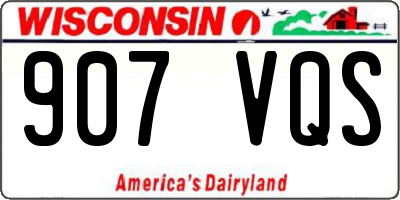 WI license plate 907VQS