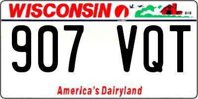 WI license plate 907VQT