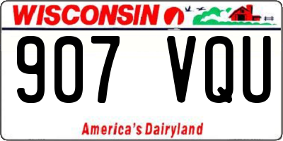 WI license plate 907VQU