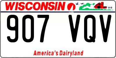 WI license plate 907VQV