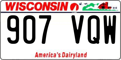 WI license plate 907VQW