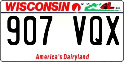 WI license plate 907VQX